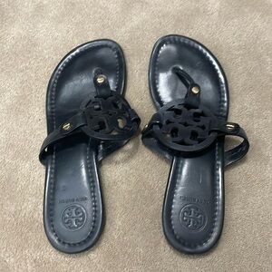Tory Burch Miller Sandal Leather Black - Size 7.5